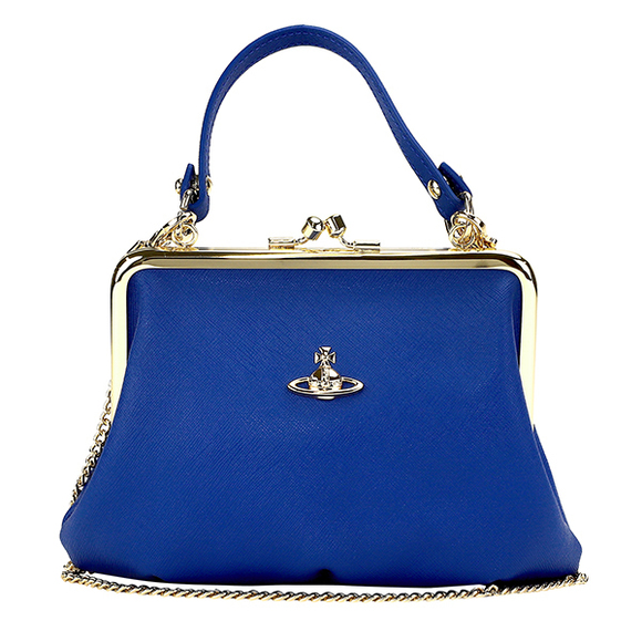 Vivienne Westwood Handbags - Vivienne Westwood Handbag Granny Blue Gold